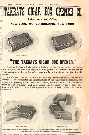 Vintage Tobacciana Cast Iron Hatchet Advertising Cigar Box Opener